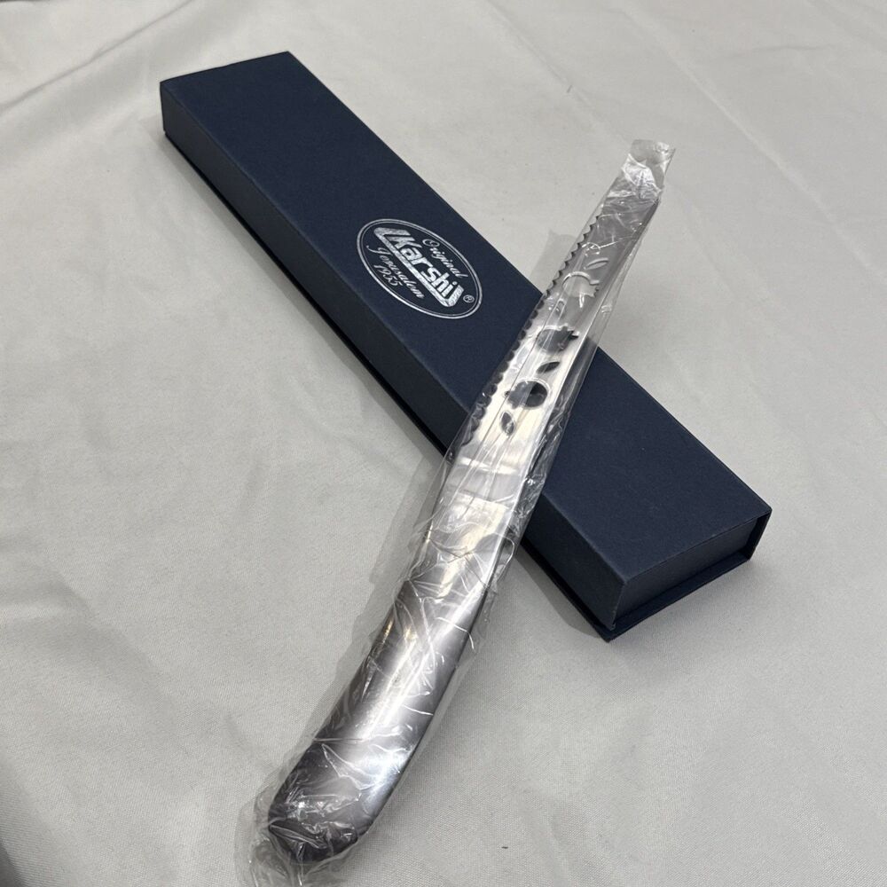 Karshi Shabbat Challah Stainless Steel Laser Engraved Pomegranates Knife NEW BOX